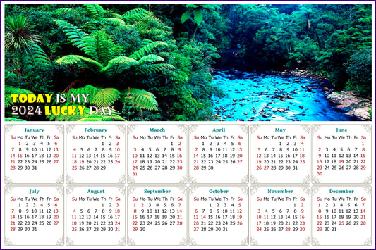 2024 Magnetic Calendar - Calendar Magnets - Today is My Lucky Day (Waipoua Kauri Reserve)