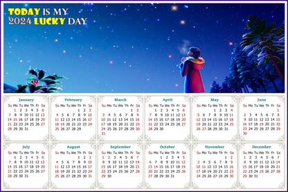 2024 Magnetic Calendar - Calendar Magnets - Today is my Lucky Day - Edition #28