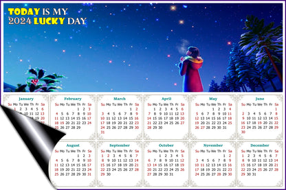 2024 Magnetic Calendar - Calendar Magnets - Today is my Lucky Day - Edition #28