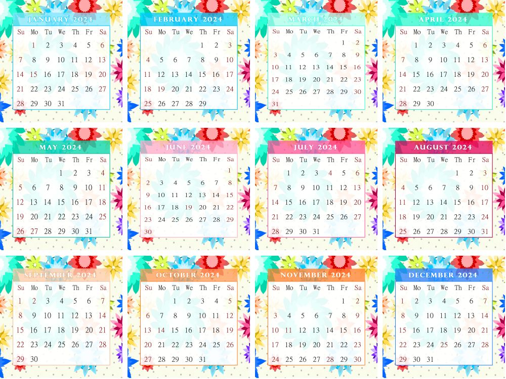 2023-2024 CD-Style Desk Calendar 16 Months Calendar / Planner / (Edition #01)