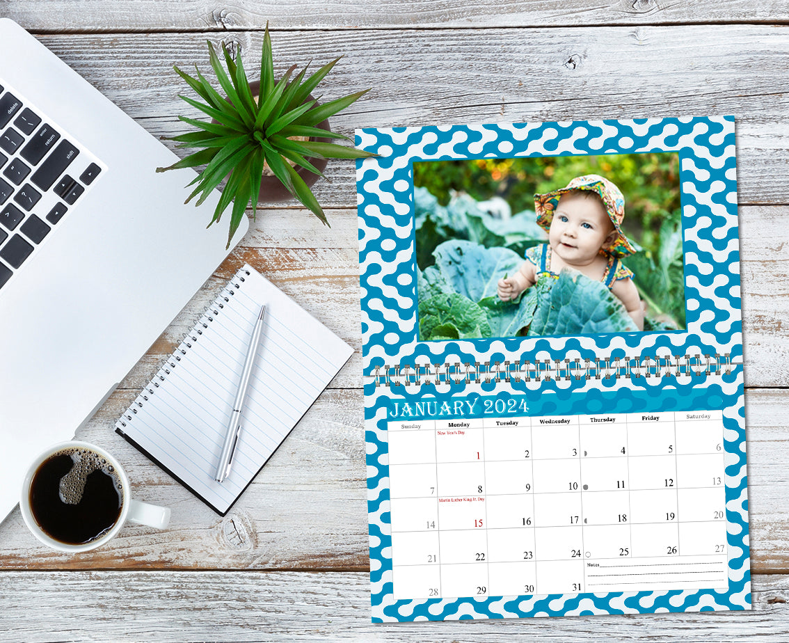 2024 Photo Frame Wall Spiral-bound Calendar (Add Your Own Photos) - 12 –  Pelican Industrial